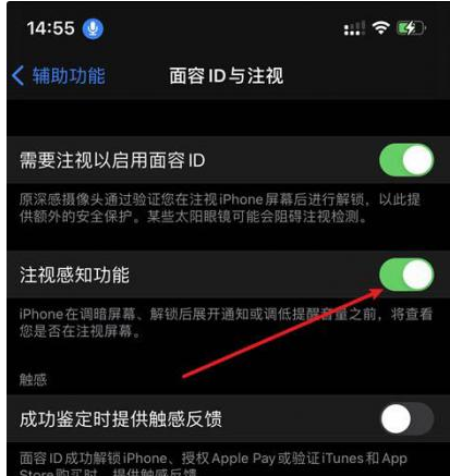 荔波苹果14维修网点分享iPhone14注视感知功能有什么用 